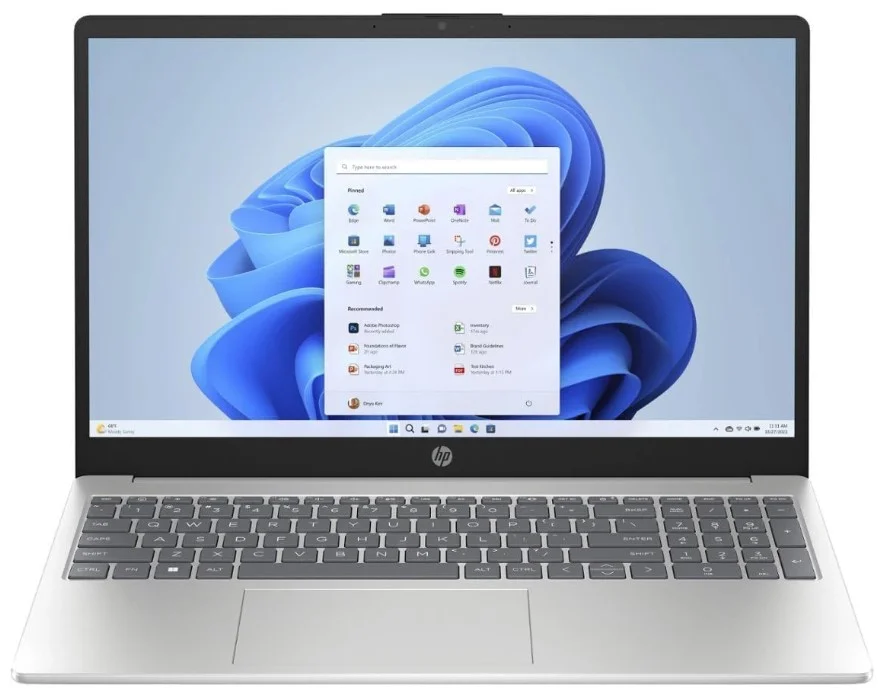 Ноутбук HP 15-fc0196nia (Ryzen 5-7520U 2,8 ГГц/15.6"/1920x1080/8GB/512GB SSD/AMD Radeon 610M/DOS/Silver)-0