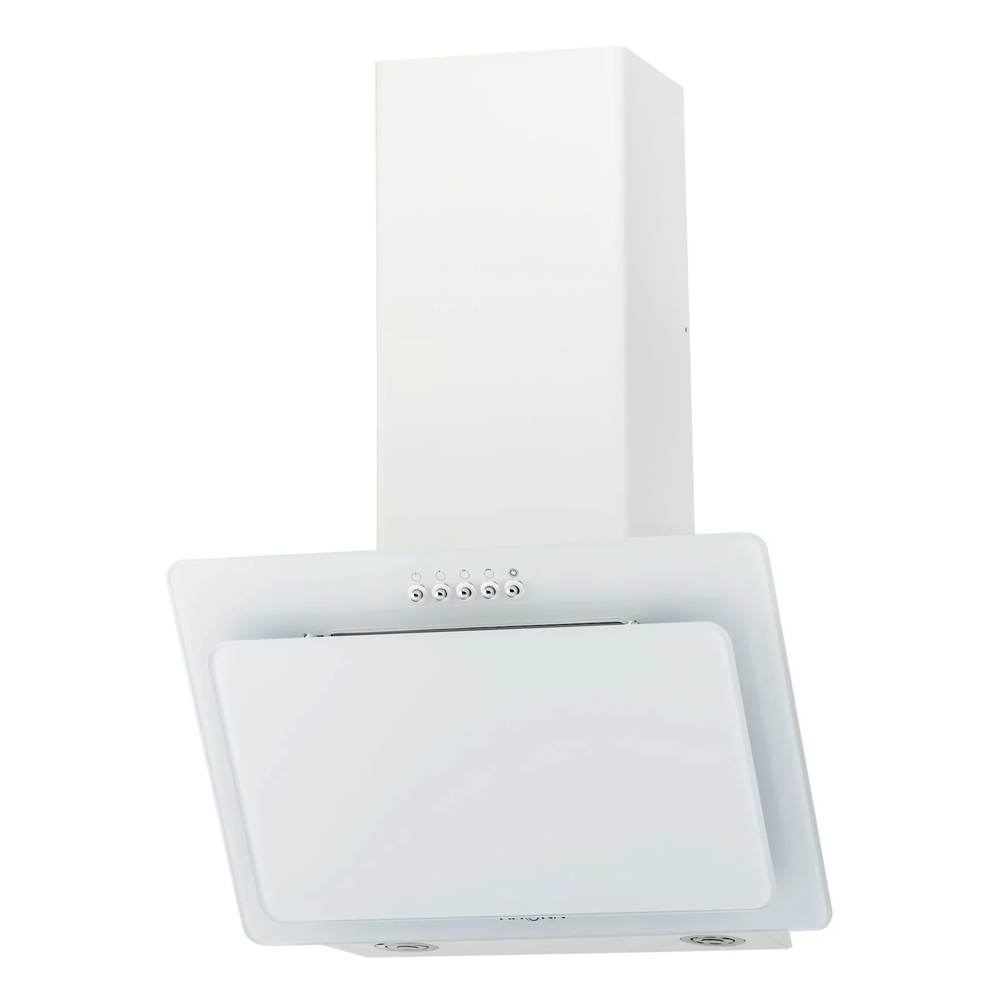Вытяжка наклонная KRONA Liva 500 white PB (715 м³/ч / 60 Вт / LED освещение 2x1 Вт / ширина - 49.6 см / белое стекло)-0