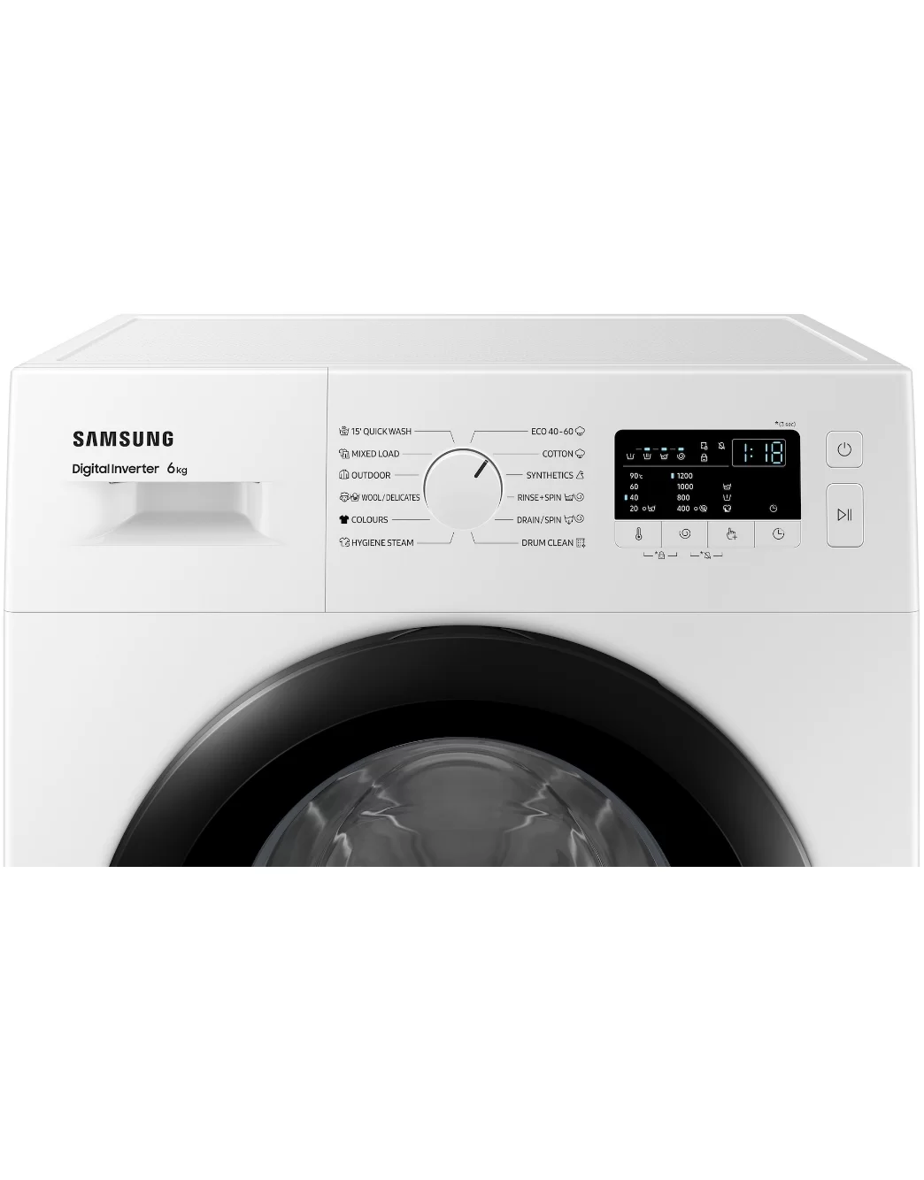 Стиральная машина Samsung WW60A3120BE/LE (40см / 6кг / 1200об / пар / Drum Clean / мотор - Digital Inverter)-6