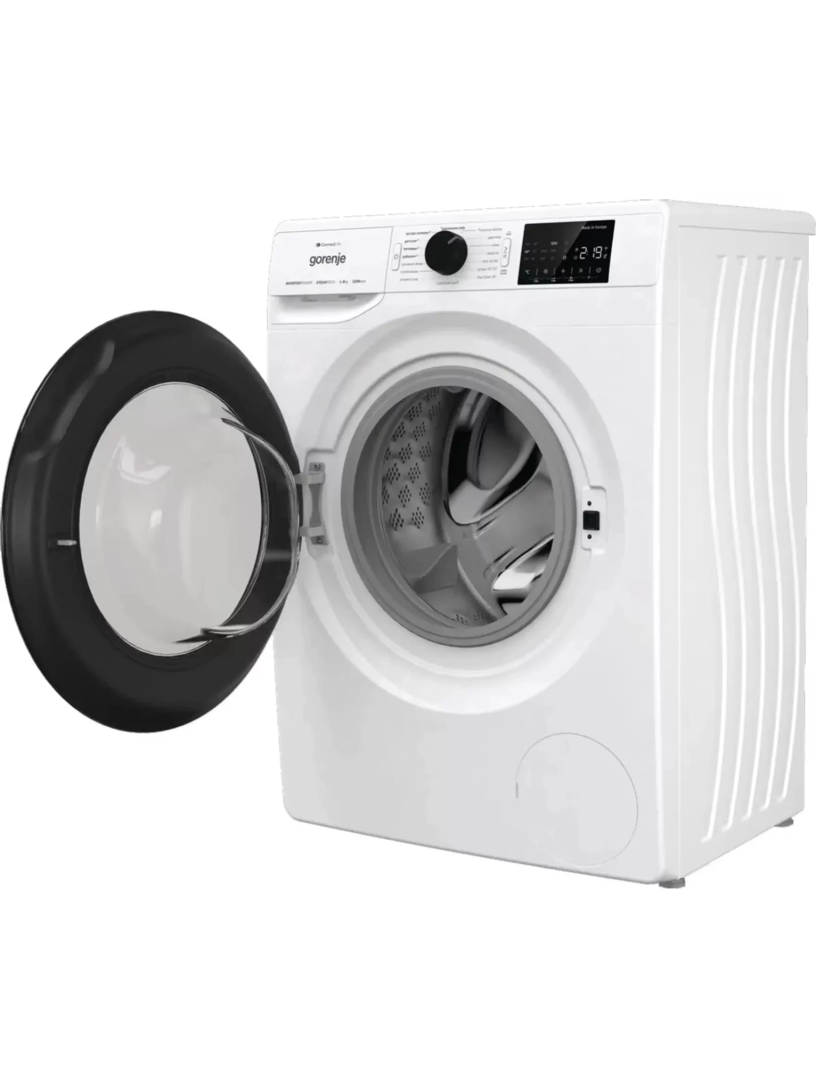 Стиральная машина Gorenje WPNEI82SBSWIFI/C (Essential / 46,5см / 8кг / 1200об / пар / StopAddGo / SterilTub / Inverter PowerDrive / Wi-Fi / А+++)-4