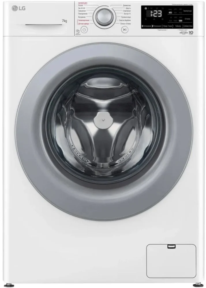 Стиральная машина LG F2V3HS4W (47,5см / 7кг / 1200об / пар / Tub Clean / Inverter Direct Drive / A)-0