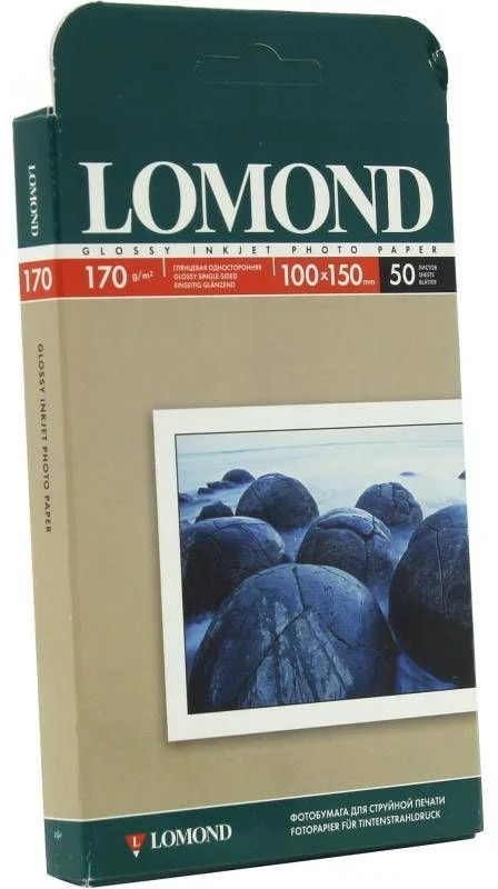 Бумага глянцевая 10x15 Lomond 170г/м2, 50лист. (0102150)-0
