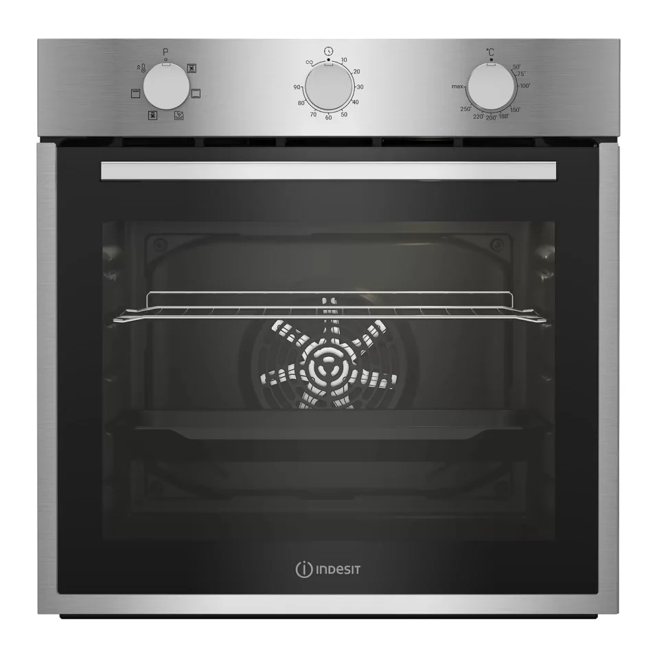 Духовой шкаф Indesit IFE 2630 IX (66 л / до 280 °C / Нерж. сталь / Паровая очистка / Гриль / Съемные направляющие / А)-0