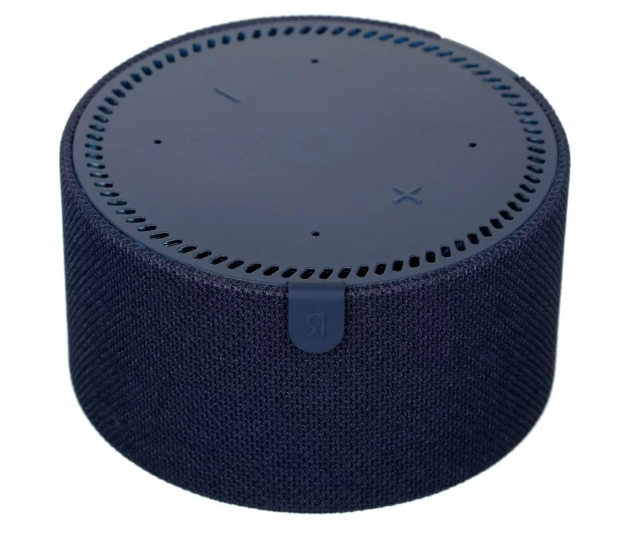 Умная колонка Новая Яндекс Станция Мини с голосовым помощником Алиса, синяя с часами-2