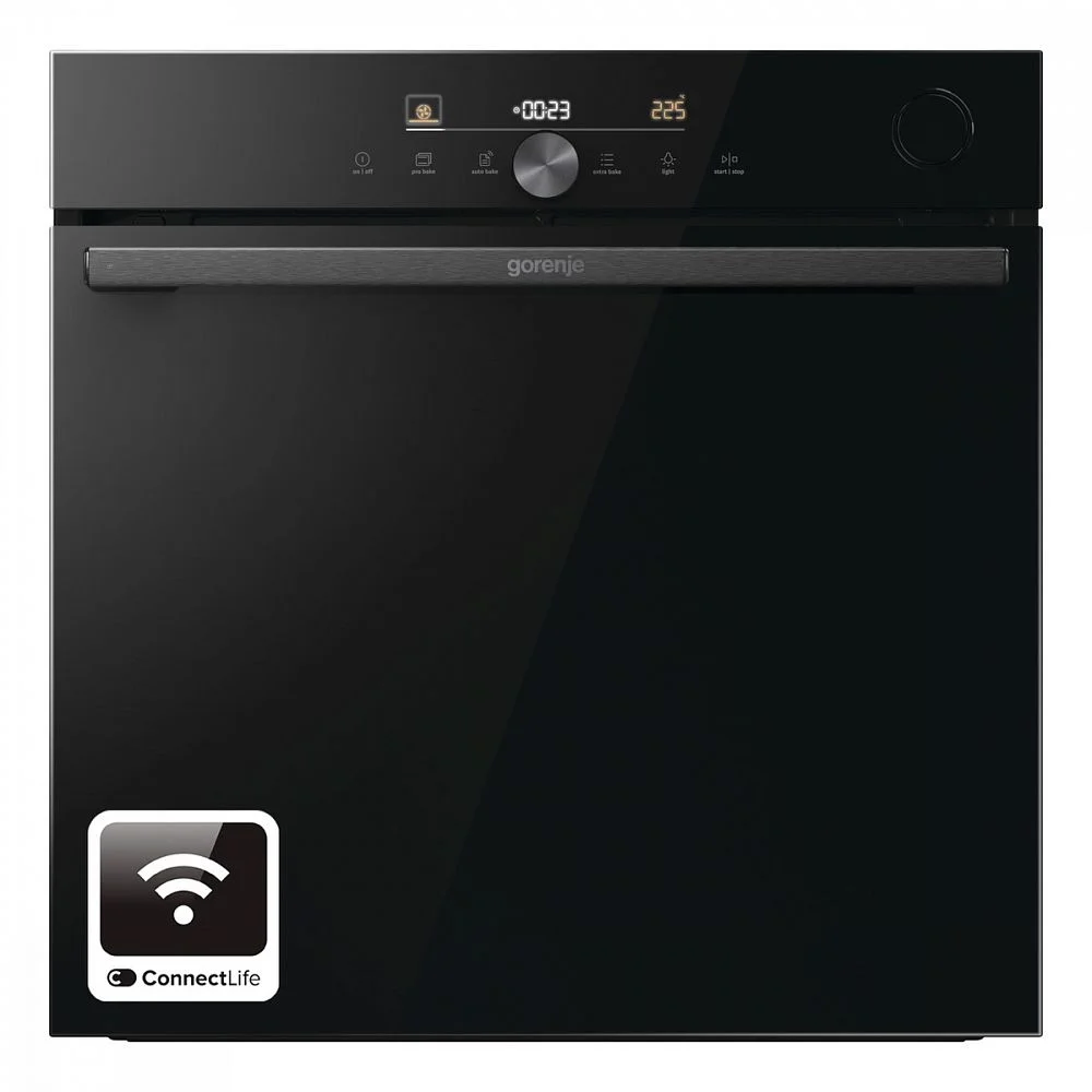 Духовой шкаф с добавлением пара Gorenje BSA6747DGWI (Advanced / 77 л / до 300 °C / Чёрный, стекло /Пиролиз/телескоп. напр. (x2) / термозонд / Wi-Fi/A+-0