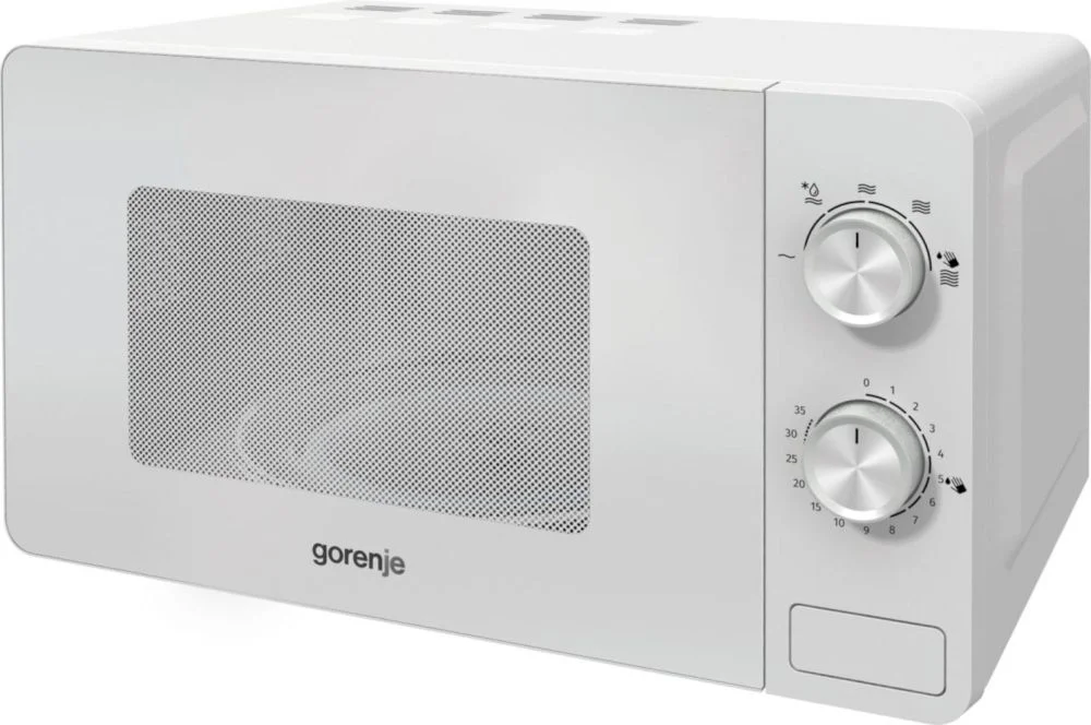 Микроволновая печь Gorenje MO20E1W2 (Essential / 20 л, 800 Вт, переключатели поворотный механизм, белый)-0