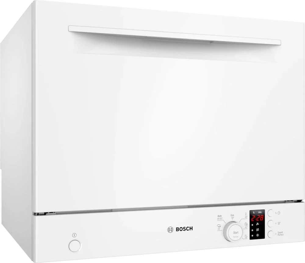 Машина посудомоечная отдельностоящая компактная Bosch SKS2ITW00E (Serie2 / 6 комплектов / AquaStop / Белая)-0
