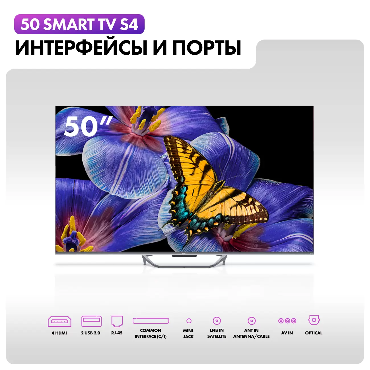 Телевизор Haier 50" S4 4K UHD HQLED Android TV-13