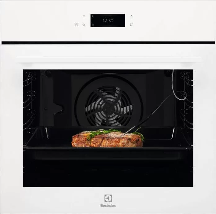 Духовой шкаф Electrolux EOE8P39WV (AssistedCooking 800 / 72 л / до 300°C / Белый, стекло / Пиролиз / телескопич. напр.(x1) / Термозонд / SoftClose)-0