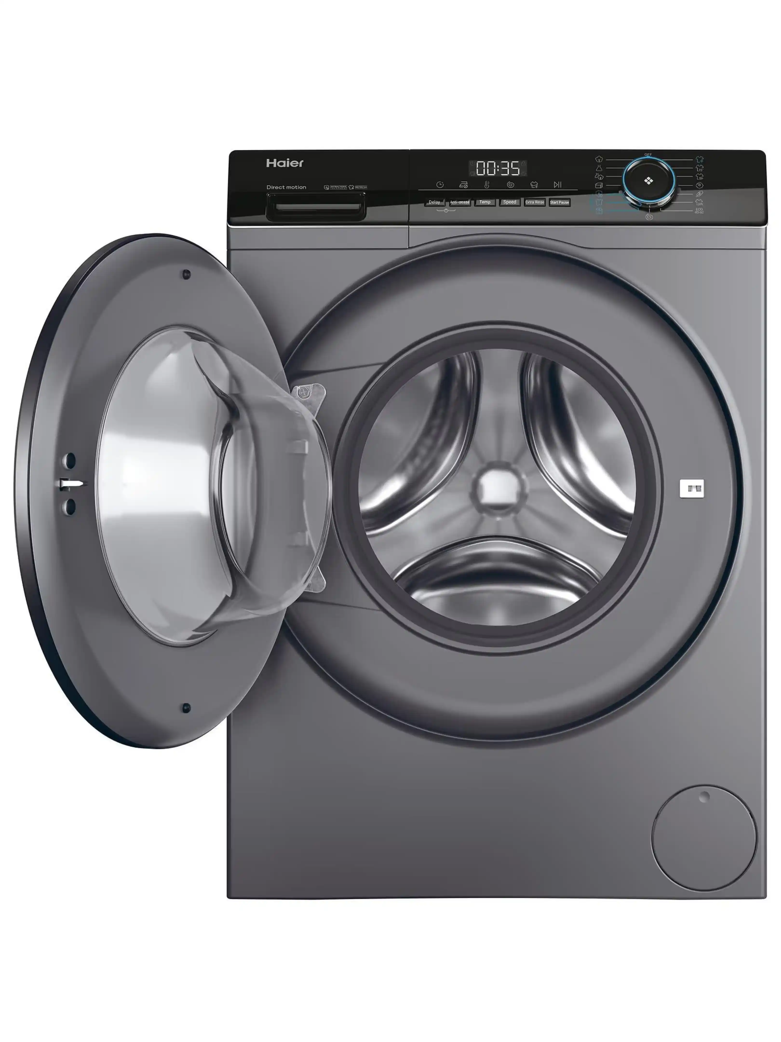 Стиральная машина Haier HW80-B14939S8 (I-Pro Serie3 / 62 см / 8кг / 1400об / пар / Direct Motion / A+++ / Антрацит)-1