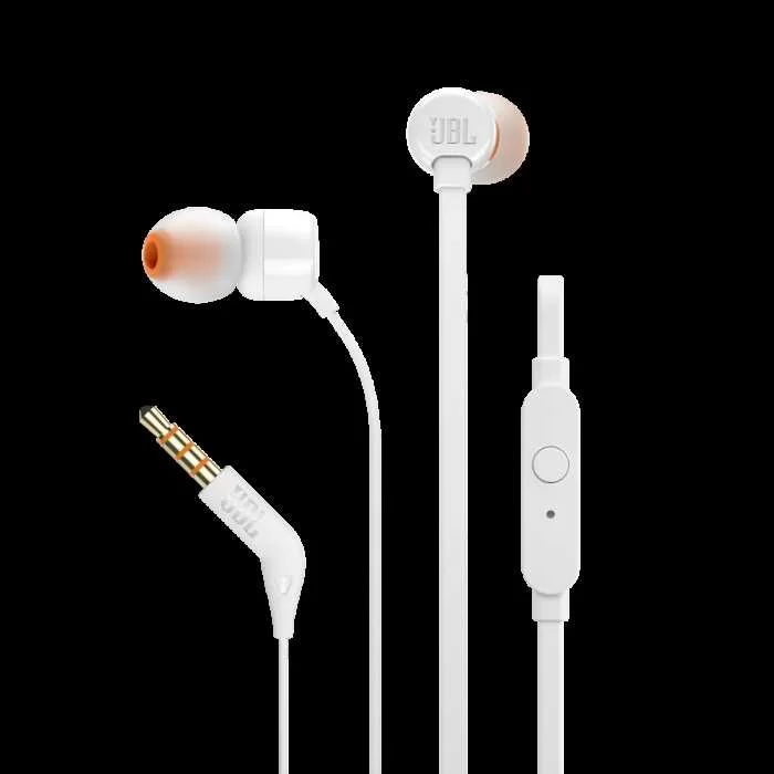 Наушники с микрофоном JBL T110 White-1