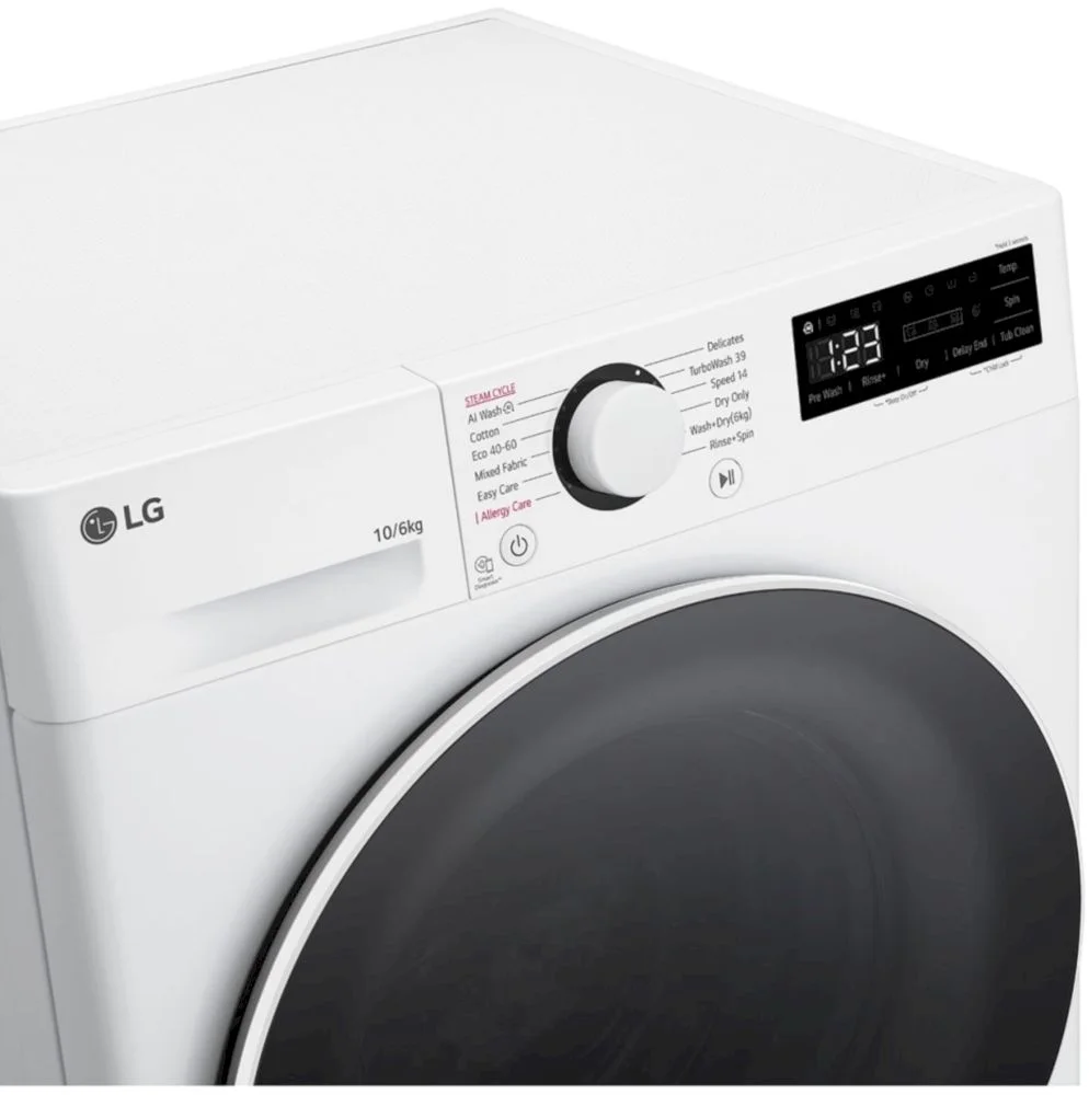 Стирально-сушильная машина LG F4DR510S0W (56.5см / 10кг / 6кг / 1400об / пар / AI DD / TurboWash™360 / Inverter Direct Drive / A+++)-2