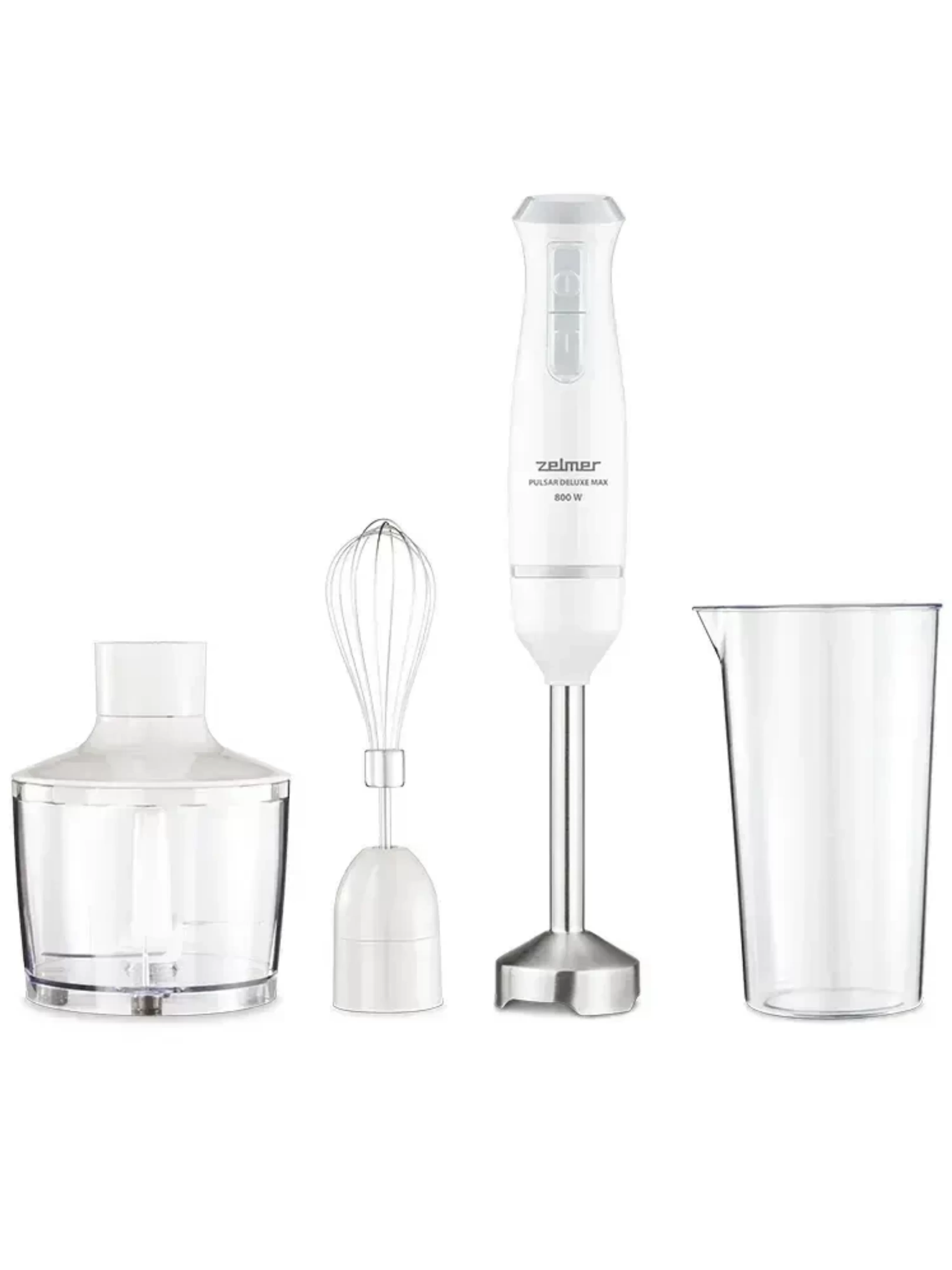 Блендер Zelmer ZHB4562S (800 Вт/ скоростей 2/ турборежим/ венчик, измельчитель, стакан)-0