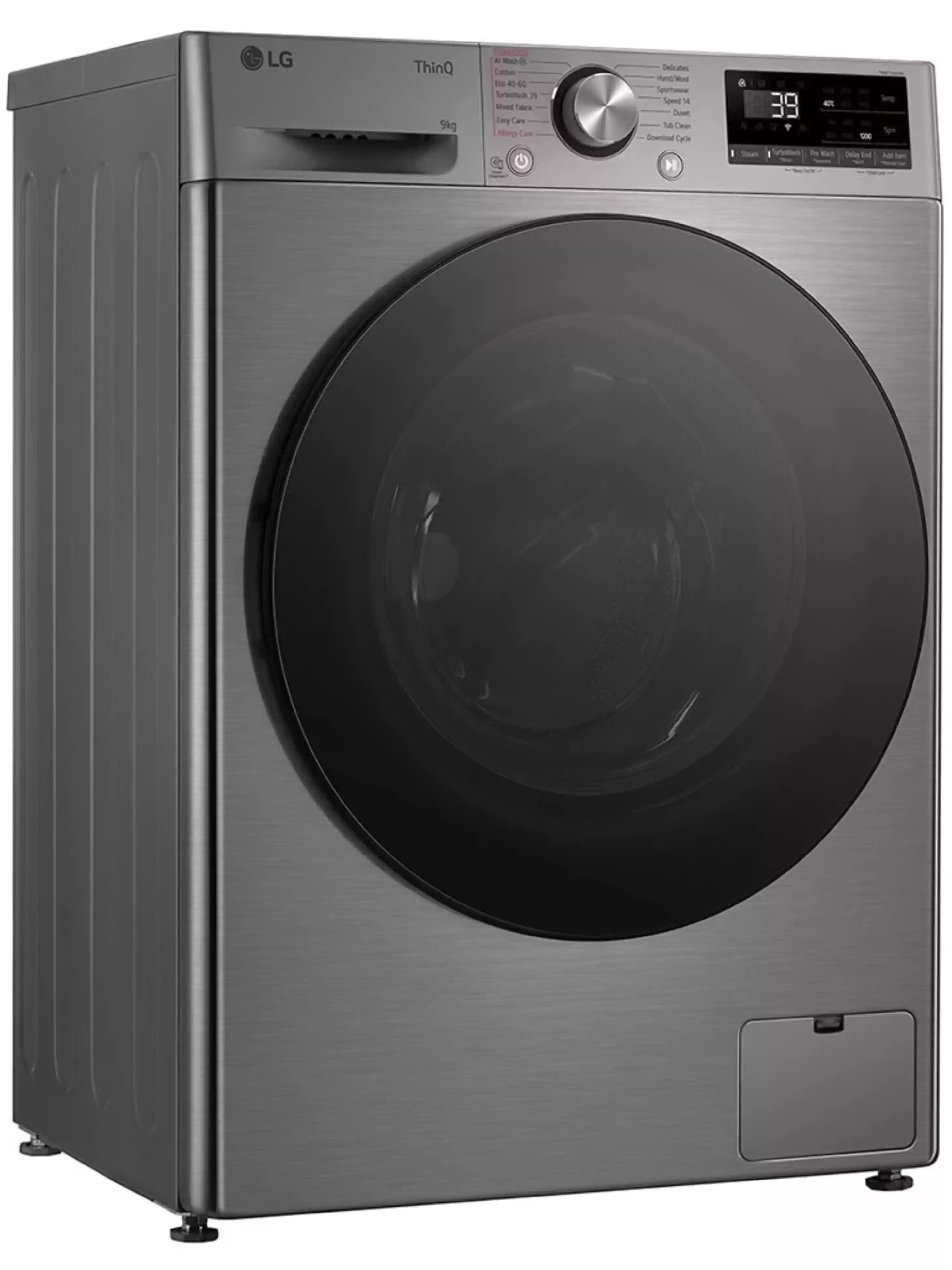 Стиральная машина LG F2WR709S2P (47.5см /9кг/1200об/пар/ добавление белья / AI DD ™ / TurboWash™ 360˚ / Wi-Fi / Inverter Direct Drive / A+++ / Серая)-9
