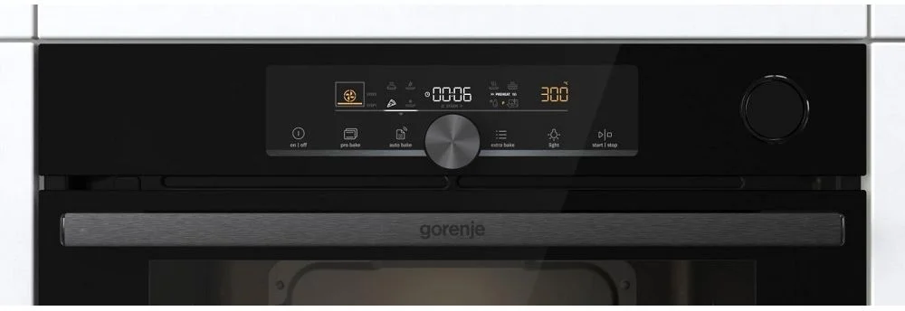 Духовой шкаф с добавлением пара Gorenje BSA6747A04BG (Advanced / 77 л / до 300 °C / Чёрный, стекло / CataClean / Per.Grill / телескоп. напр. (x2) / A+-4
