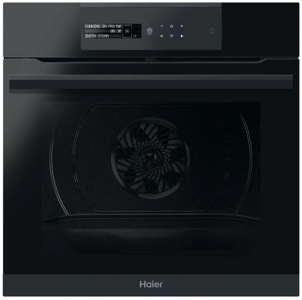 Духовой шкаф Haier HWO60SM6B9BH (I-Message Series 6 / 70 л / Чёрное стекло / Гриль / Телескоп.напр.(x1) / Пиролиз / Wi-Fi + Bluetooth / SoftClose/ A+)-0