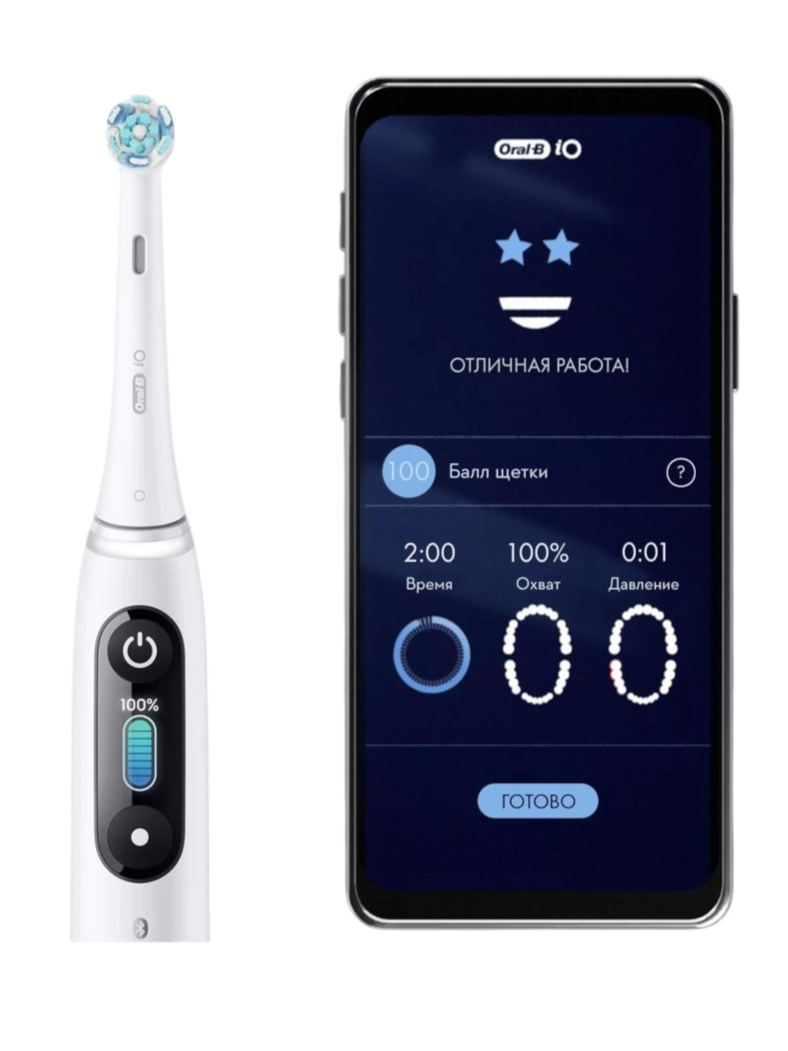 Зубная щетка электрическая Braun Oral-B iO 9 White Alabaster-2