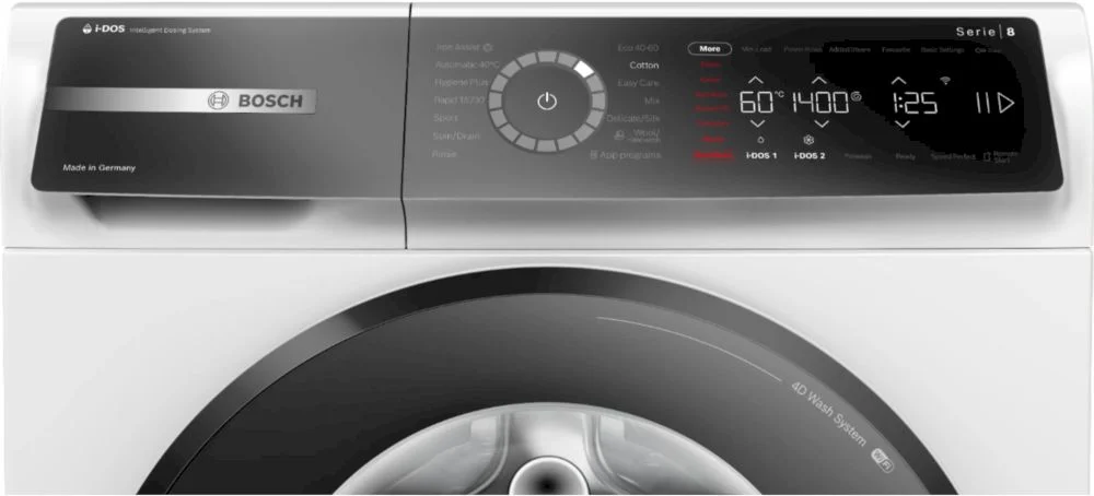 Стиральная машина Bosch WGB254A0SN (Serie8 / 59-64,8см / 10кг / 1400об / пар / i-DOS / SpeedPerfect / ActiveWater Plus / Home Connect / A+++)-3