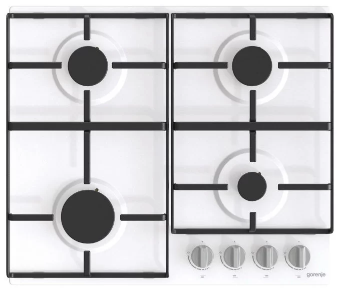 Поверхность газовая Gorenje G640EXW (Essential / белый / нержавеющая сталь / эмаль / XtraSurface)-0