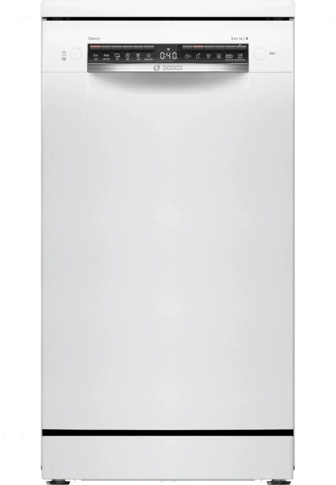 Машина посудомоечная отдельностоящая 45 см Bosch SPS4HKW49E (10 комплектов / 2 полки / Расход воды - 8,9 л / Home Connect / Silence Plus:/ ExtraDry)-0