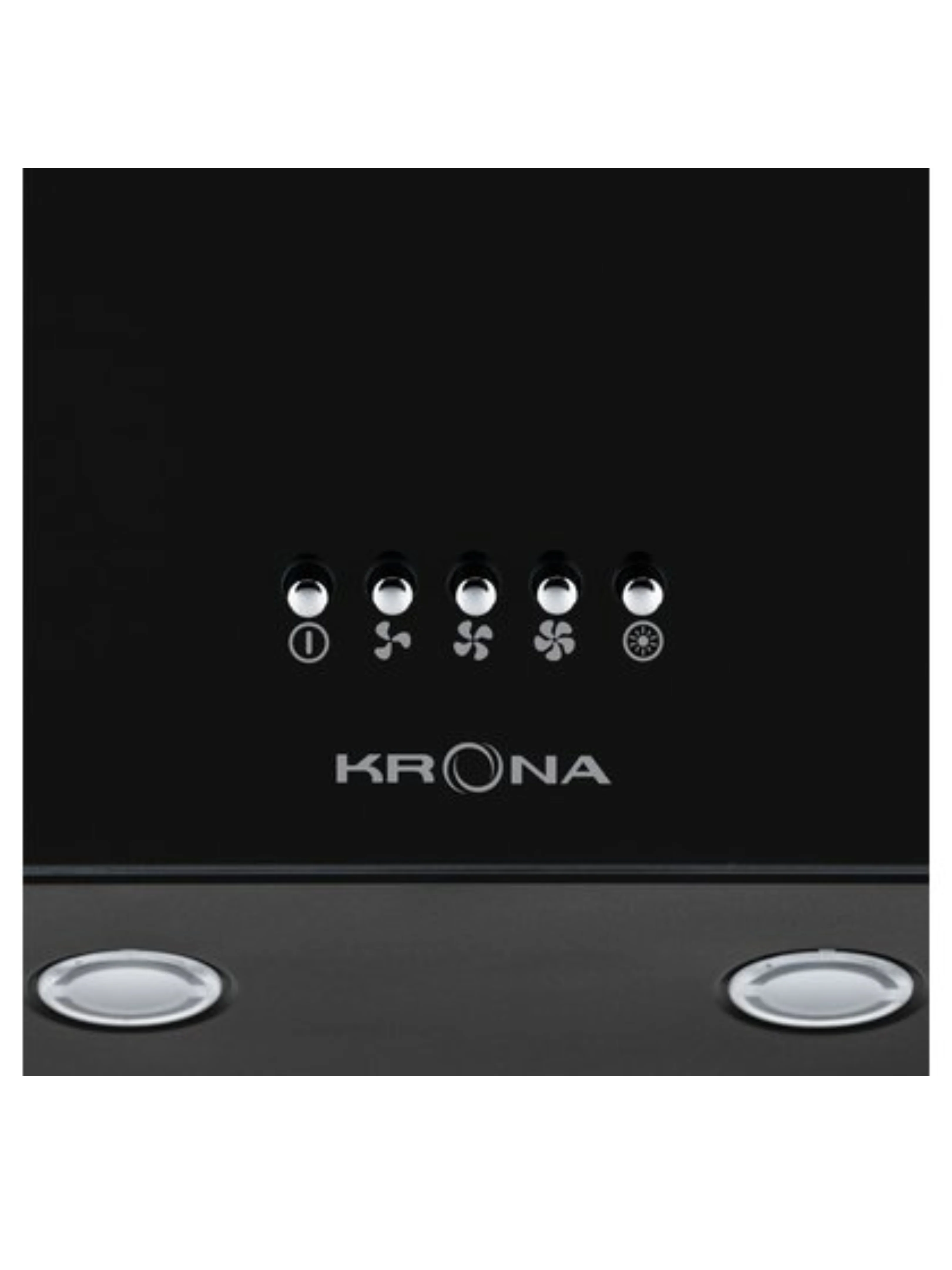 Вытяжка наклонная KRONA HELGA 600 black PB (950 м³/ч / 100 Вт / LED освещение 2x1 Вт / ширина - 59.6 см / чёрный / стекло)-4