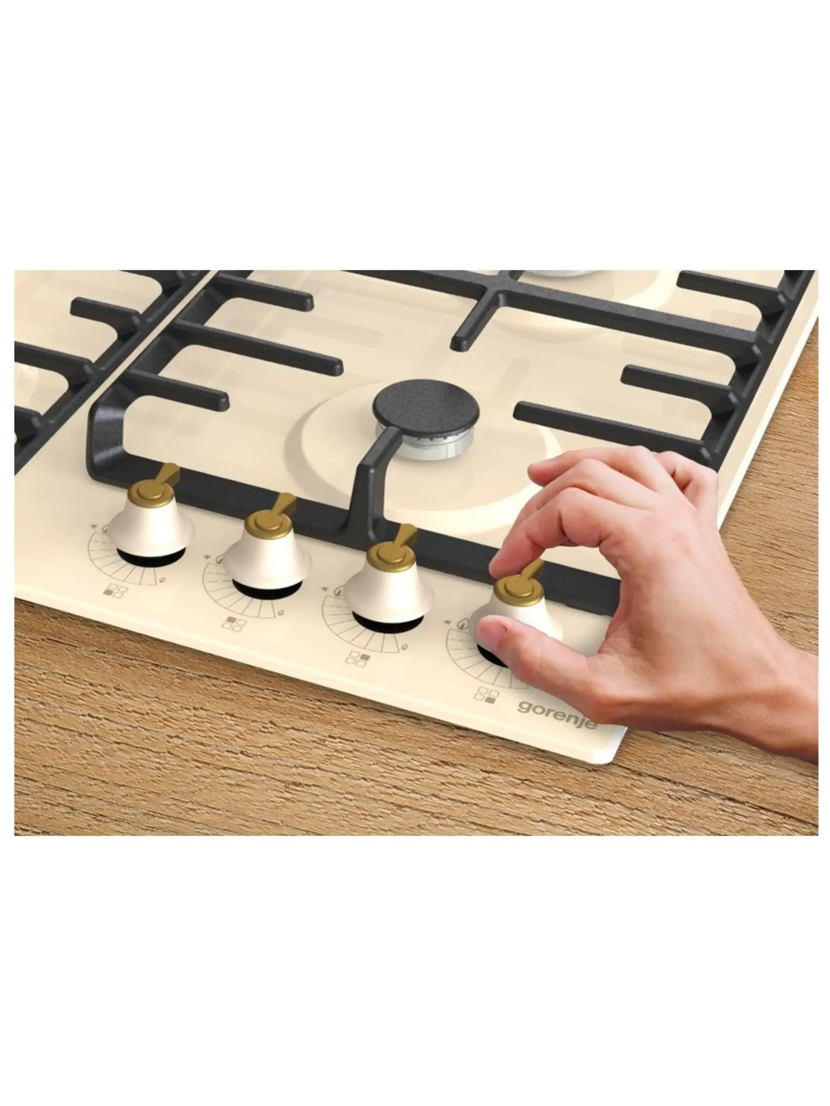 Поверхность газовая Gorenje GW642CLI (Classico / беж / эмаль / чугун / WOK)-7