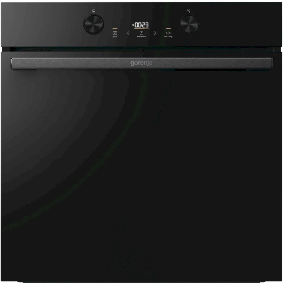 Духовой шкаф Gorenje BOS6737E05DBG (Essential / 77 л / до 300 °C / Чёрный, стекло / AquaClean / телескоп. напр. (x1) / А)-0