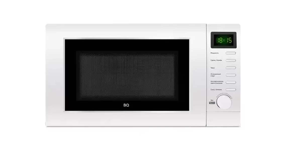 Микроволновая печь BQ MWO 20000GT/W (20 л, 700 Вт, переключатели поворотный механизм, кнопки, гриль, дисплей, белый)-0