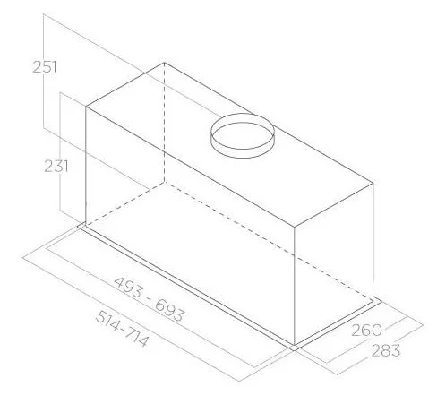 Вытяжка полновстраиваемая Elica FOLD S IX/A/72 (1300 м³/ч / 257 Вт / LED освещение 2x7 Вт / ширина - 72 см / нерж. сталь)-4