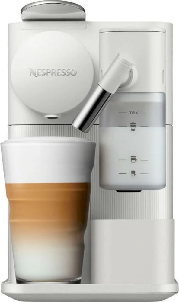 Кофемашина капсульная DeLonghi Lattissima One EN510.W (капсулы Nespresso Original / 1450 Вт / 1.0 л / автоматический капучинатор / 5 напитков)-0