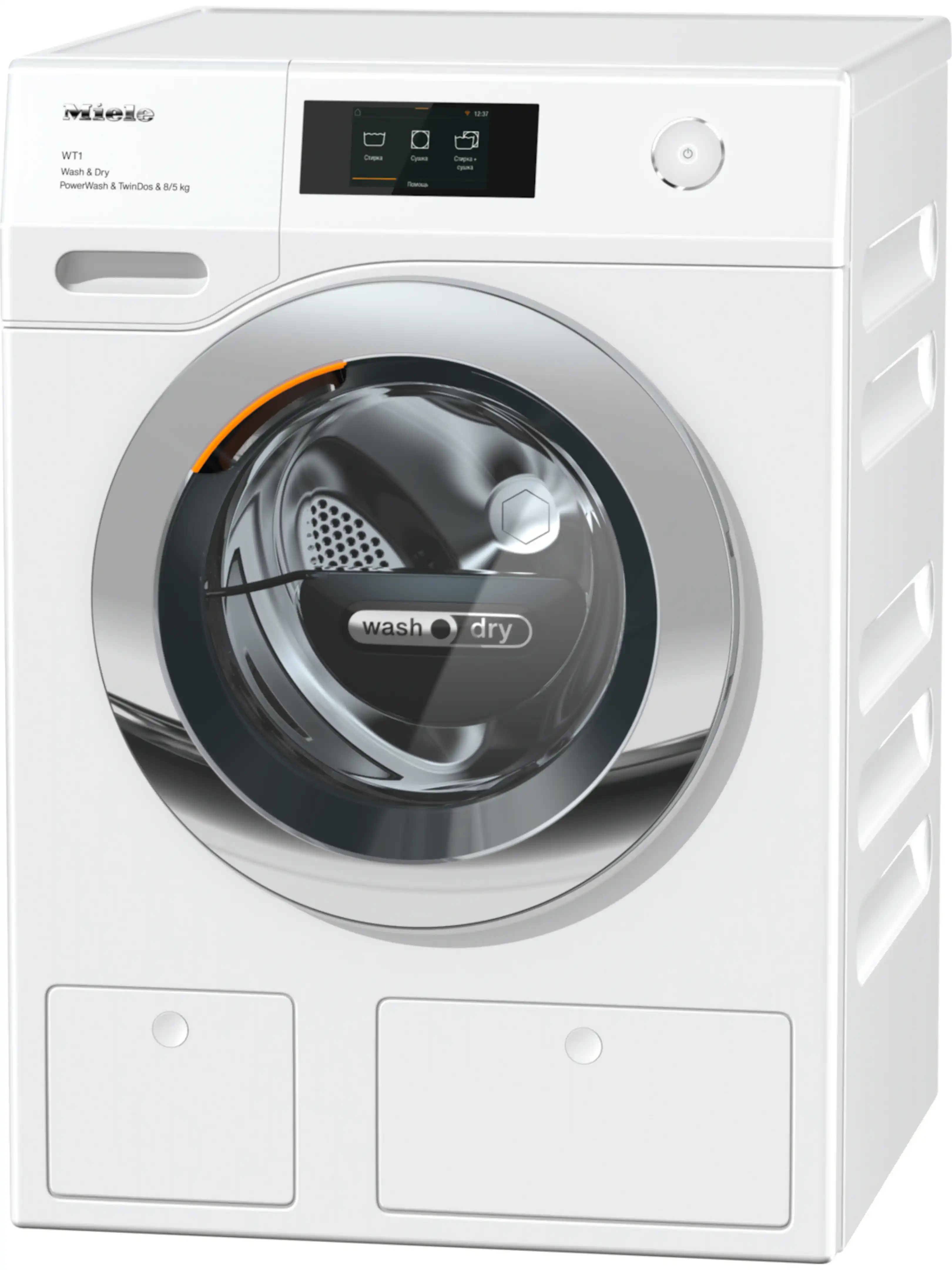Стирально-сушильная машина Miele WTR870WPM PW (W1 / 59,6 см / 8кг/5кг / 1600об / TwinDos / CapDosing / AddLoad / Miele@home / TwinDos / PowerWash 2.0)-1