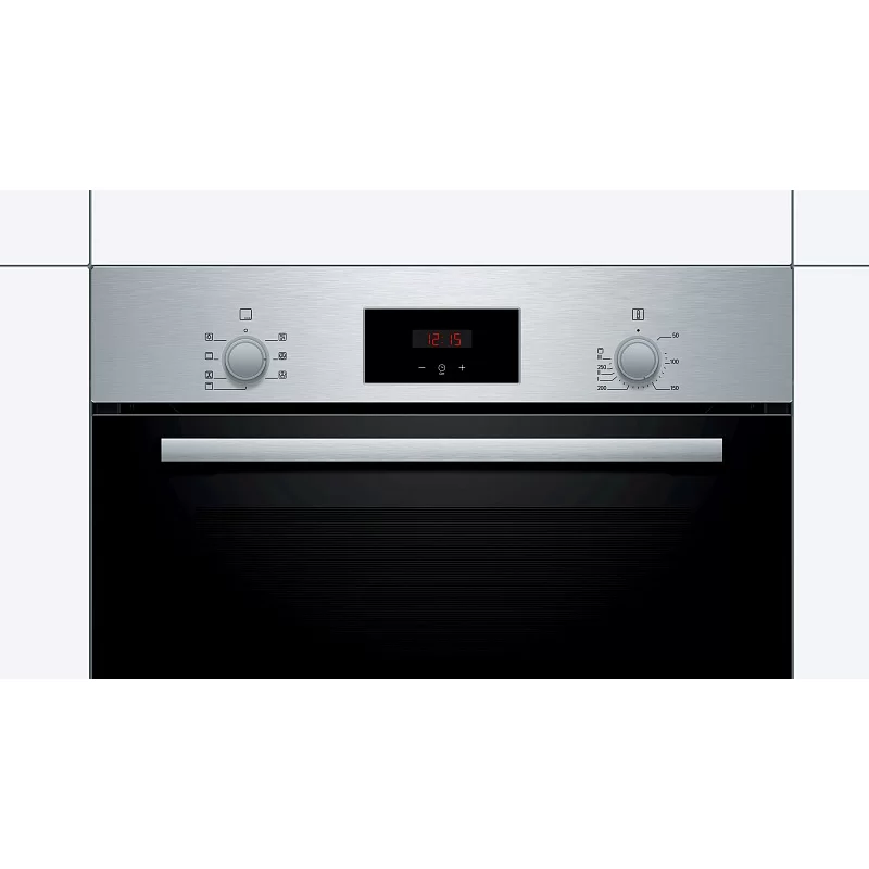 Духовой шкаф Bosch HBF113BR1S (Serie2 / 66 л / до 270 °C / Нерж сталь / Гриль / съемные направляющие / A)-1