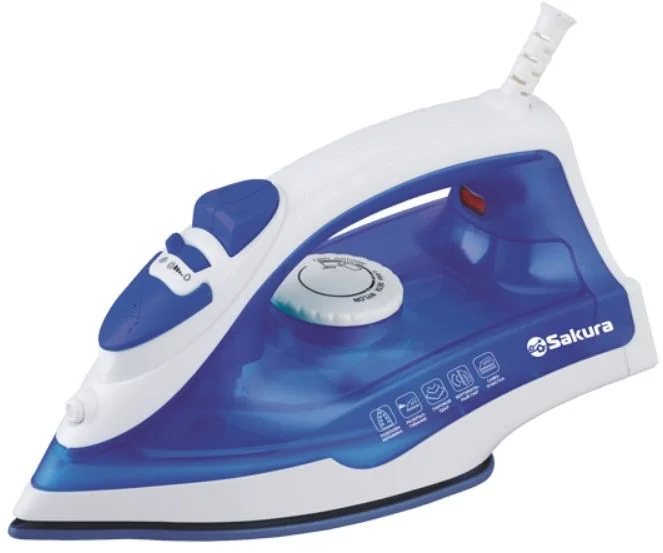 Утюг Sakura SA-3062CBL (1800 Вт/ подошва - керамика/ паровой удар/ 1,8 м)-0