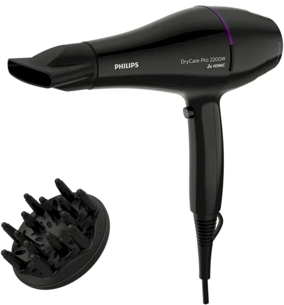 Фен Philips BHD274/00 (полноразмерный / 2200 Вт / 3 режима / холодный воздух / шнур - 2 м / AC мотор/ диффузор)-0