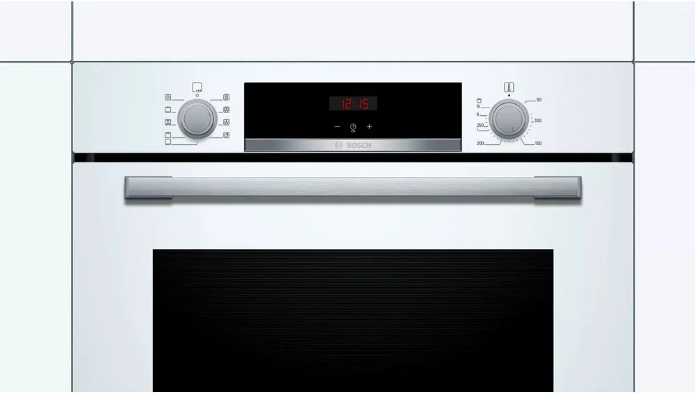 Духовой шкаф Bosch HBA534BW0 (Serie4 / 71 л / до 275 °C / Белое стекло / Гриль / съемные направляющие / EcoClean (задняя стенка) / A)-4