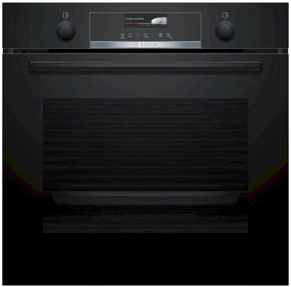 Духовой шкаф Bosch HBG539EB0 (Serie6 / 71 л / до 275 °C / чёрное стекло / Гриль / Телескоп. напр. (x1) / EcoClean Direct задняя стенка / SoftClose /A)-2
