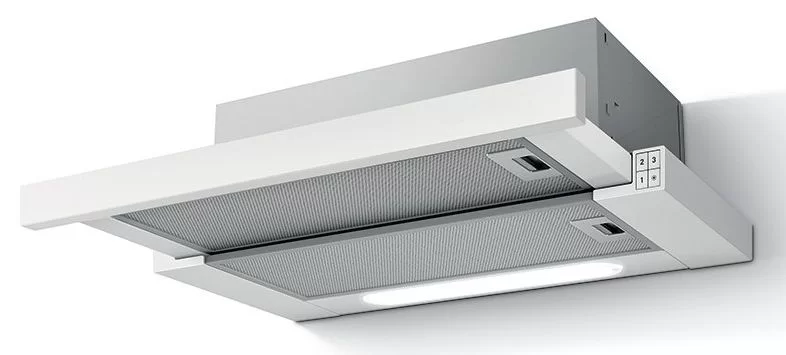 Вытяжка телескопическая JETAIR AURORA LX/WH/F/50 (650 м³/ч / 150 Вт / LED освещение 2x3 Вт / ширина - 49.8 см / белый)-0