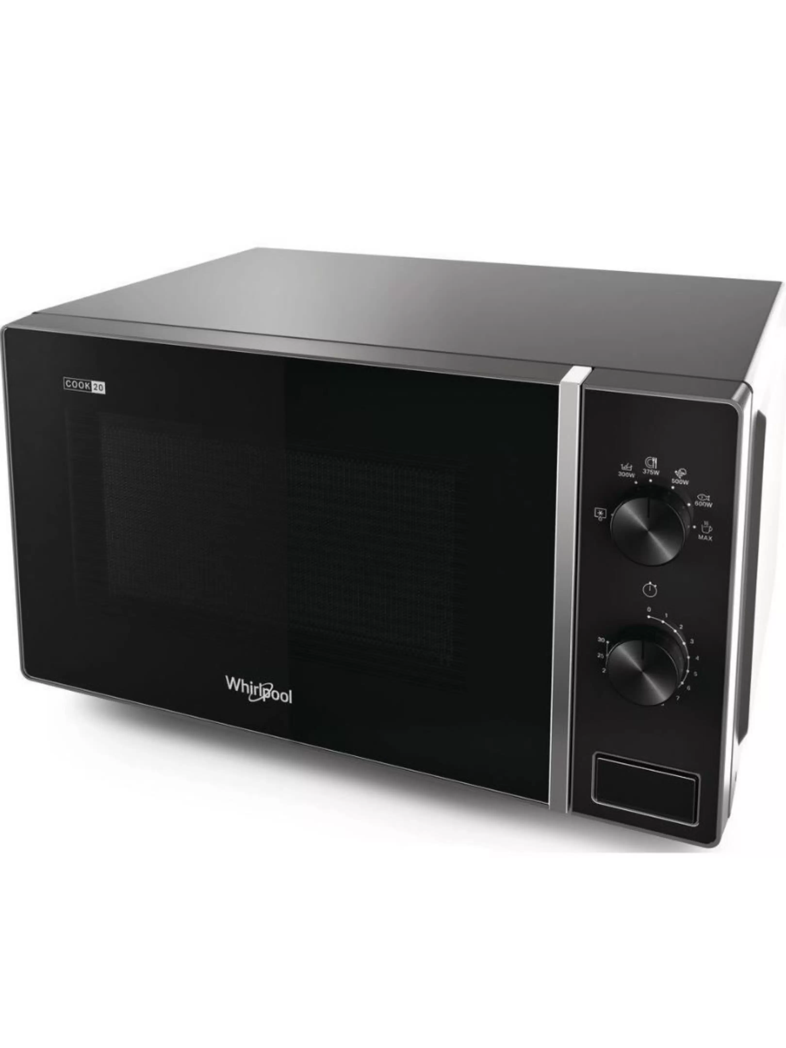 Микроволновая печь Whirlpool MWP 101 B (20 л, 700 Вт, переключатели поворотный механизм, черный)-4