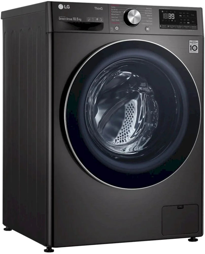 Стиральная машина LG F4WV910P2SE (56.5см / 10,5кг / 1400об / пар / добавление белья / AI DD / Steam+ / Wi-Fi / Inverter Direct Drive / A+++ / Чёрная)-9
