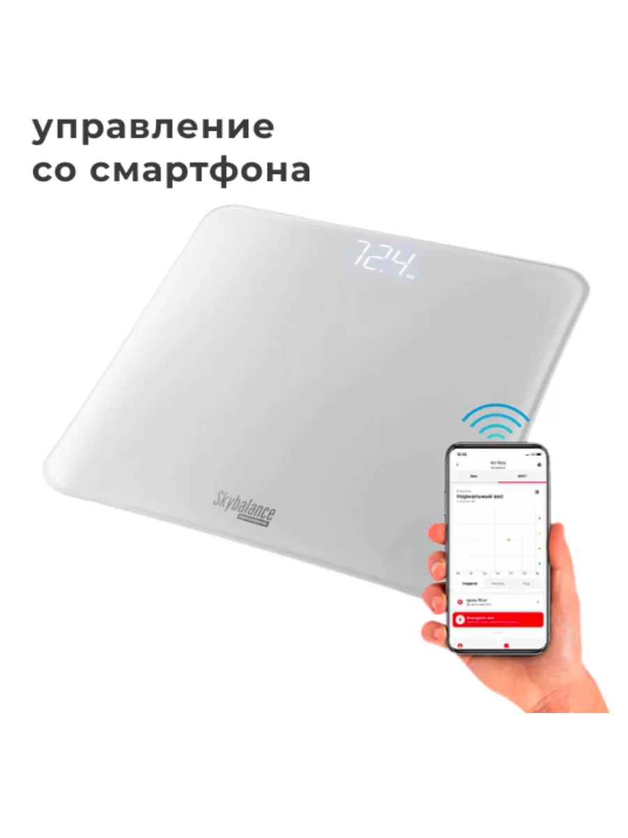 Весы электронные напольные Redmond RS-762S, белый  (180 кг)-1