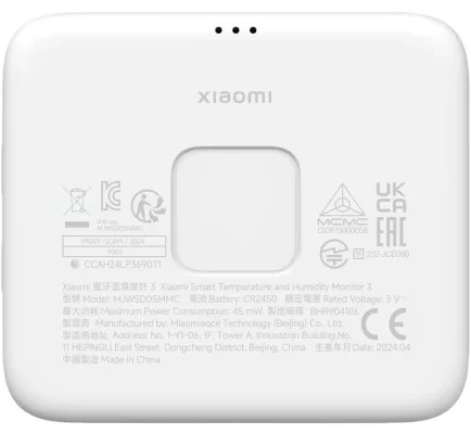Датчик температуры и влажности Xiaomi Temperature and Humidity Monitor 3 (BHR9041GL)-1