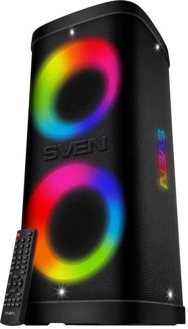 Беспроводная портативная колонка SVEN PS-930 / 150W / TWS / microSD / USB / FM / Bluetooth /  Батарея 7200mAh / LED подсветка / дисплей / караоке -2