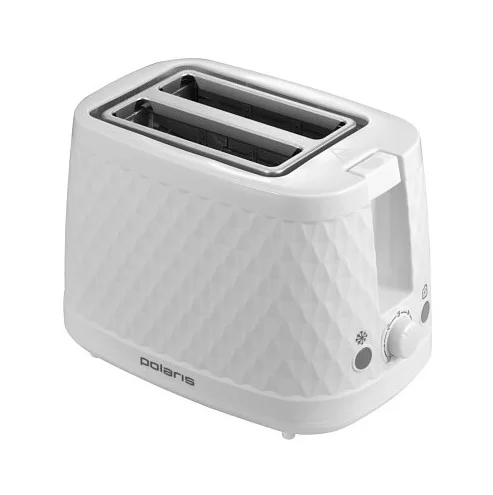 Тостер Polaris PET 0733A (900 Вт/ тостов - 2/ подогрев, размораживание, поддон для крошек/ пластик / белый)-0