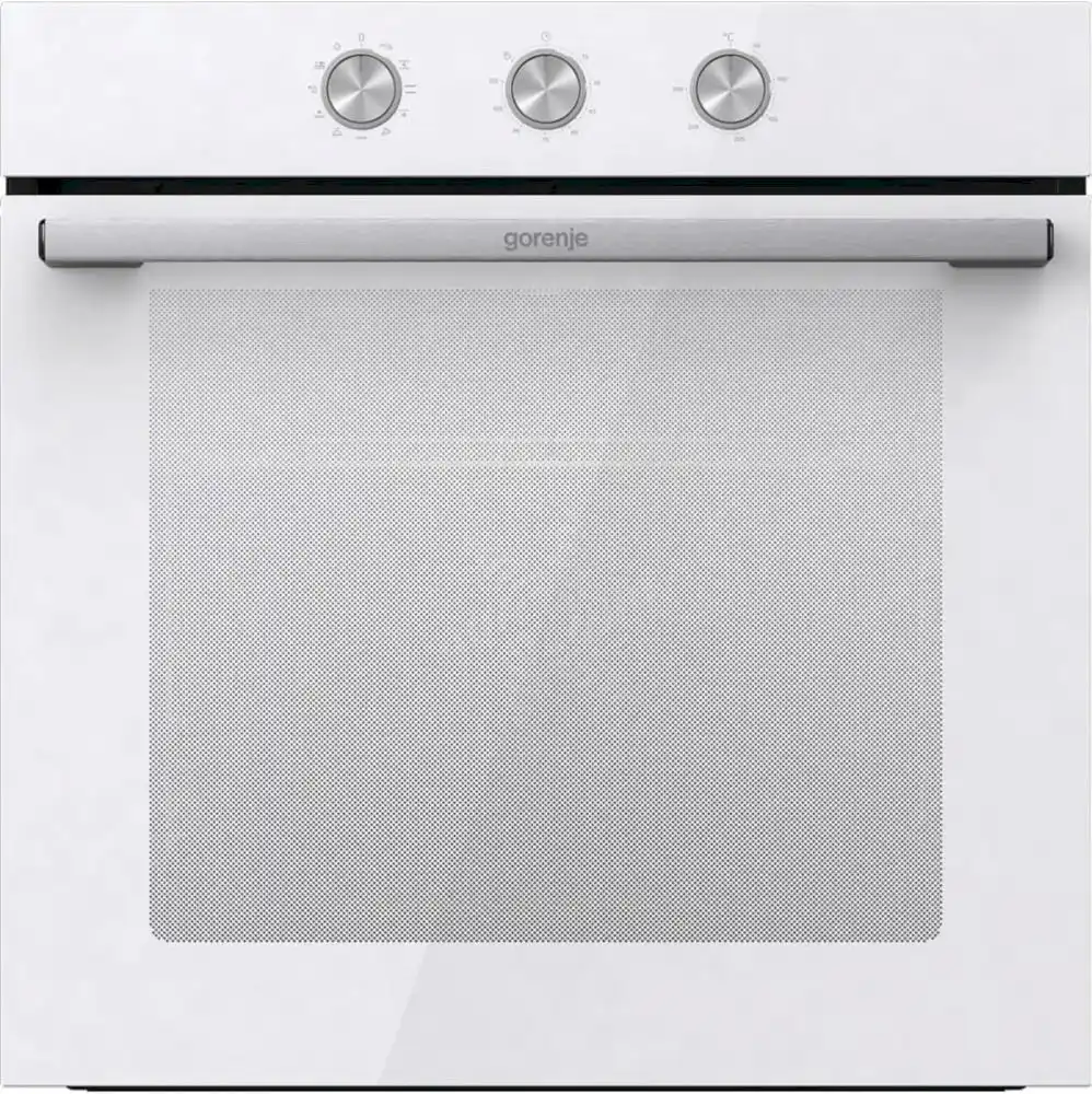 Духовой шкаф Gorenje BO6725E02WG (Essential / 77 л / до 300 °C / Белый, стекло / AquaClean / PerfectGrill / съемные направляющие / А)-0
