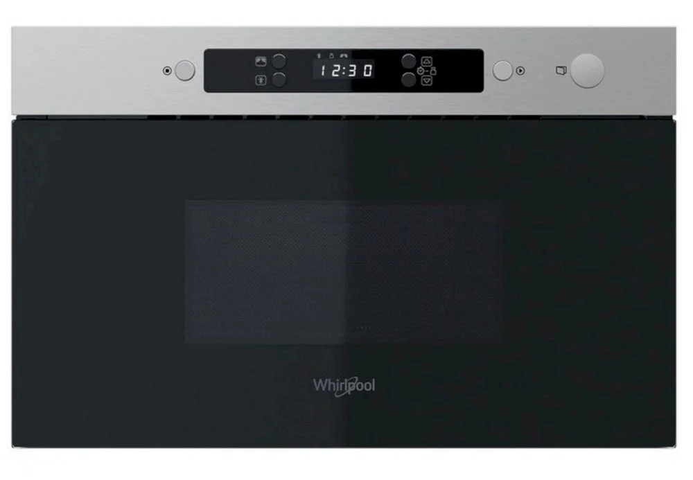 Микроволновая печь встраиваемая Whirlpool MBNA900X (Нерж. сталь + чёрное стекло / 22 литр / ширина - 59,5 см / 750 Вт / JetDefrost 3D)-0