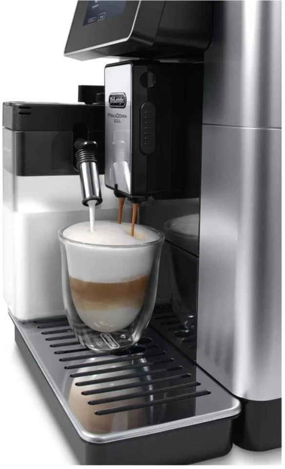 Кофемашина DeLonghi PrimaDonna SOUL ECAM610.55.SB (кофе зерновой, молотый/ 1450 Вт/ 2.2 л/ автоматический капучинатор/ 18 напитков)-2