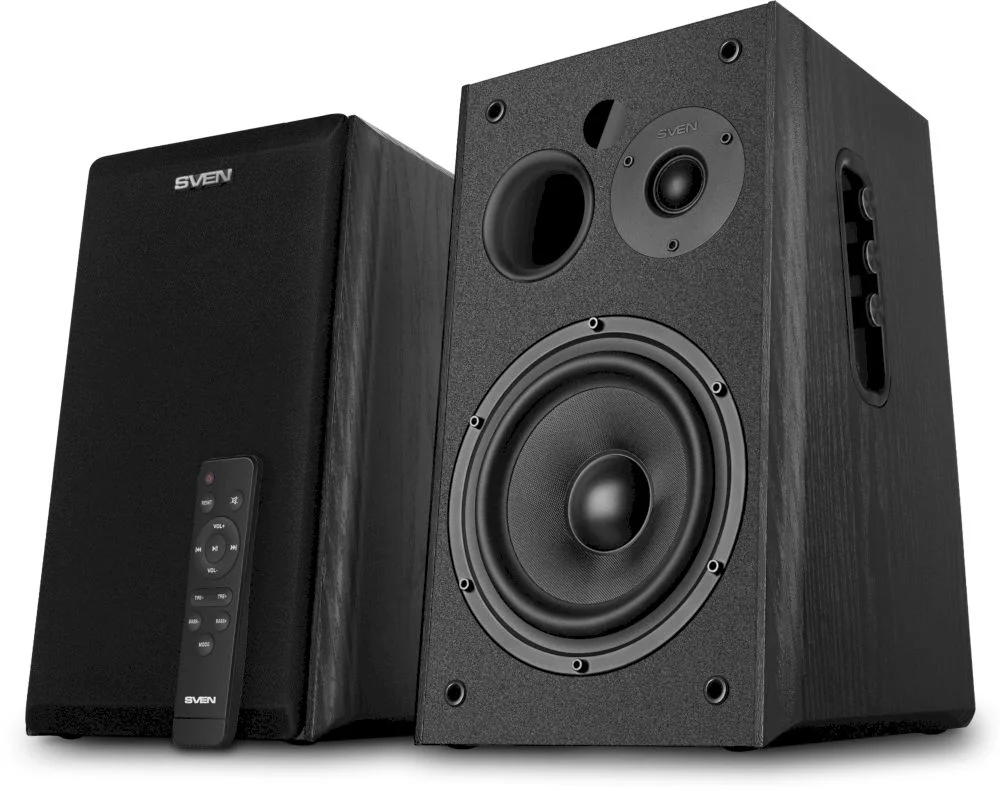 Колонки 2.0 SVEN MC-50 / 210W / Питание - 220В / Bluetooth / HDMI /Оптический вход / Пульт ДУ / Чёрный / Корпус - дерево (MDF)-0