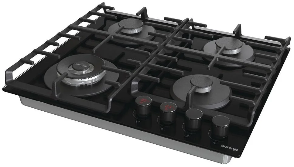 Поверхность газовая Gorenje GKTW642SYB (Simplicity 2.1 / черный / закаленное стекло / чугун / WOK)-2