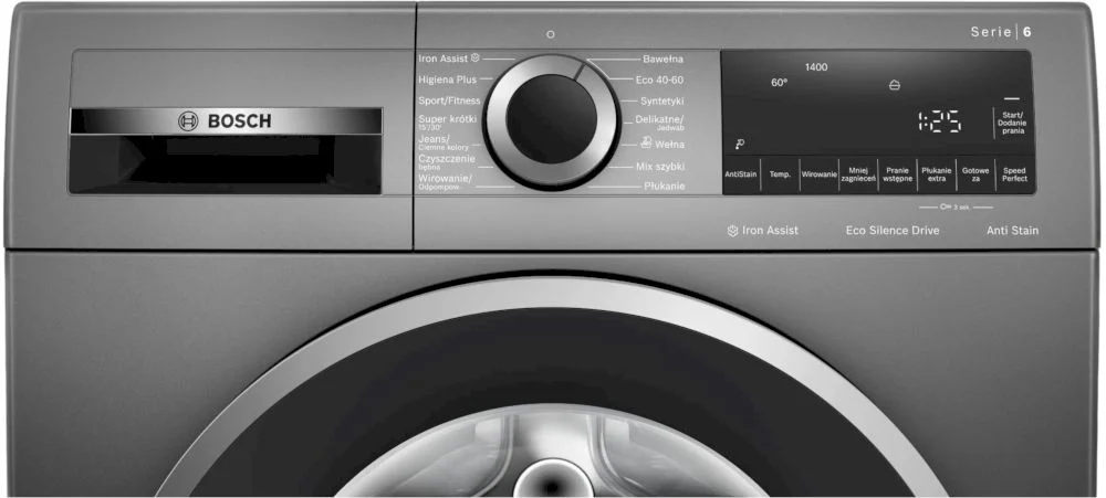 Стиральная машина Bosch WGG244ZCPL (Serie6 / 59-63,6см / 9кг / 1400об / SpeedPerfect / IronAssist / EcoSilence Drive / PreSoaking / A+++ / Серый)-4