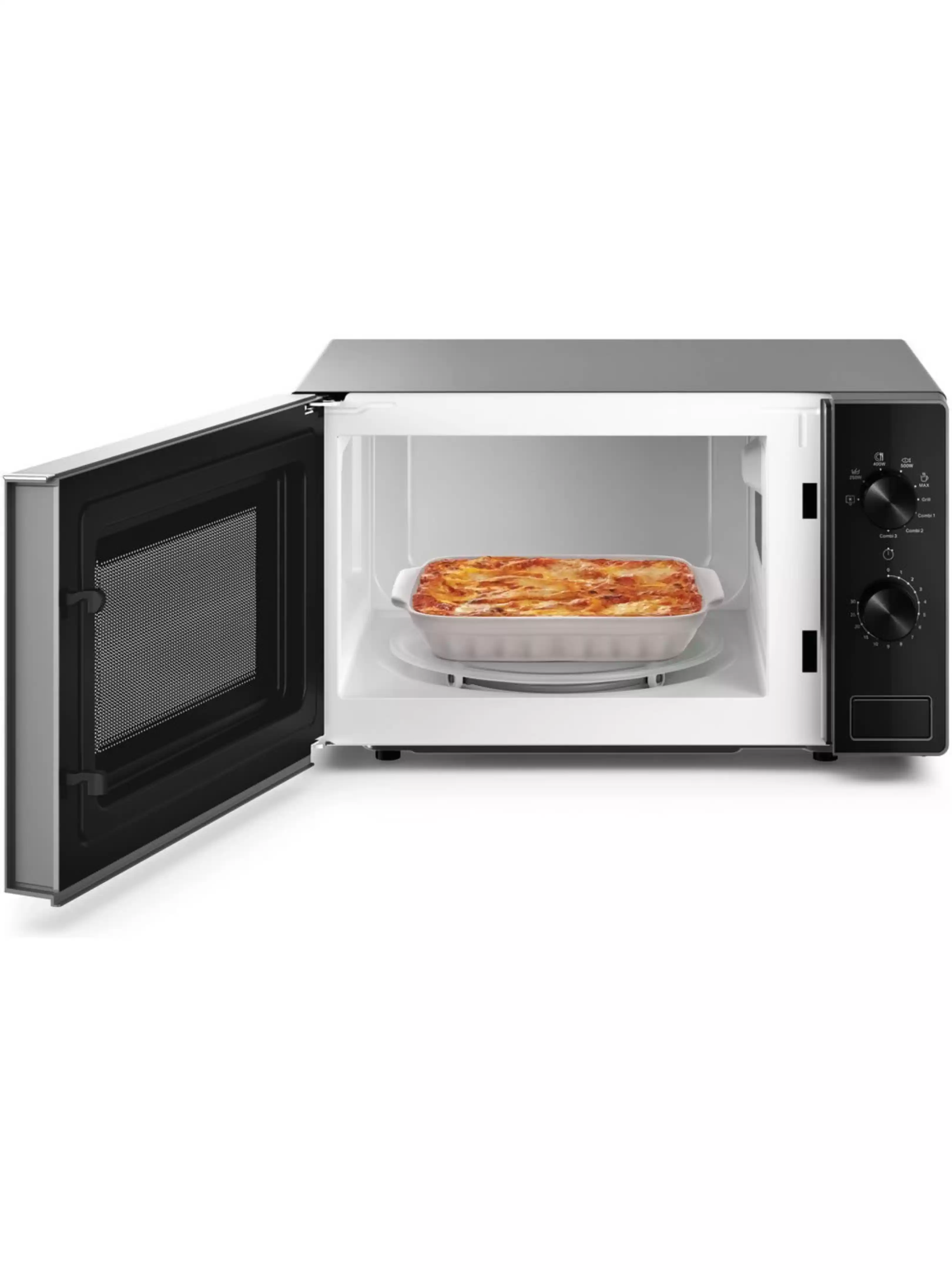 Микроволновая печь Whirlpool MWP 103 B (20 л, 700 Вт, переключатели поворотный механизм, гриль, черный)-2